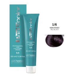 Vopsea Permanenta - Oyster Cosmetics Perlacolor Professional Hair Coloring Cream nuanta 1/6 Nero Rosso cu comanda online