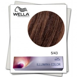 Vopsea Permanenta – Wella Professionals Illumina Color Nuanta 5/43 castaniu deschis rosu auriu cu comanda online
