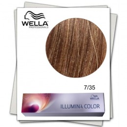 Vopsea Permanenta - Wella Professionals Illumina Color Nuanta 7/35 blond mediu auriu mahon cu comanda online