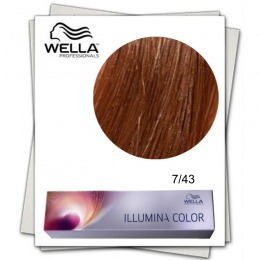Vopsea Permanenta - Wella Professionals Illumina Color Nuanta 7/43 blond mediu rosu auriu cu comanda online
