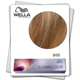 Vopsea Permanenta – Wella Professionals Illumina Color Nuanta 8/05 blond deschis natural mahon cu comanda online