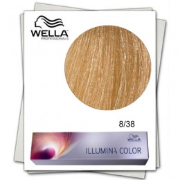 Vopsea Permanenta – Wella Professionals Illumina Color Nuanta 8/38 blond deschis auriu albastru cu comanda online