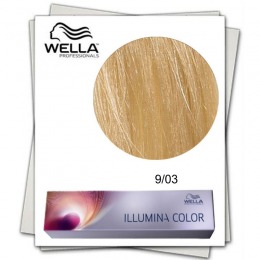 Vopsea Permanenta - Wella Professionals Illumina Color Nuanta 9/03 blond luminos natural auriu cu comanda online