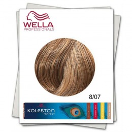 Vopsea Permanenta – Wella Professionals Koleston Perfect nuanta 8/07 blond deschis castaniu natural cu comanda online