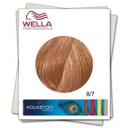 Vopsea Permanenta - Wella Professionals Koleston Perfect nuanta 8/7 blond deschis castaniu cu comanda online