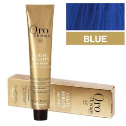 Vopsea Permanenta fara Amoniac Fanola Oro Therapy Color Keratin Oro Puro with Gold&Argan Oil Blue, 100ml cu comanda online