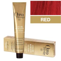 Vopsea Permanenta fara Amoniac Fanola Oro Therapy Color Keratin Oro Puro with Gold&Argan Oil Red, 100ml cu comanda online