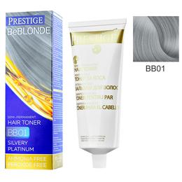 Vopsea de Par Semi-Permanenta Rosa Impex Prestige VIP's BeBlonde Hair Toner, nuanta BB01 Silvery Platinum, 100ml cu comanda online