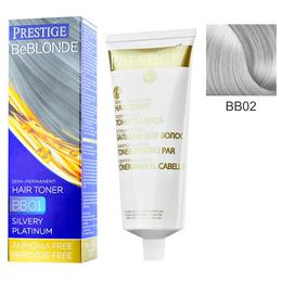Vopsea de Par Semi-Permanenta Rosa Impex Prestige VIP's BeBlonde Hair Toner, nuanta BB02 Silver Effect, 100ml cu comanda online