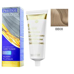 Vopsea de Par Semi-Permanenta Rosa Impex Prestige VIP's BeBlonde Hair Toner, nuanta BB08 Sparkling Titanium, 100ml cu comanda online