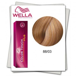 Vopsea fara Amoniac – Wella Professionals Color Touch Plus nuanta 88/03 blond deschis intens natural auriu cu comanda online