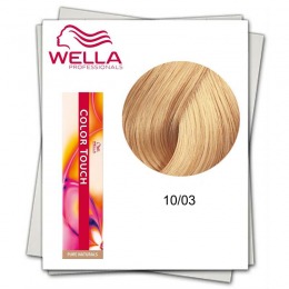 Vopsea fara Amoniac – Wella Professionals Color Touch nuanta 10/03 blond luminos deschis natural auriu cu comanda online