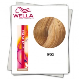 Vopsea fara Amoniac - Wella Professionals Color Touch nuanta 9/03 blond luminos natural auriu cu comanda online